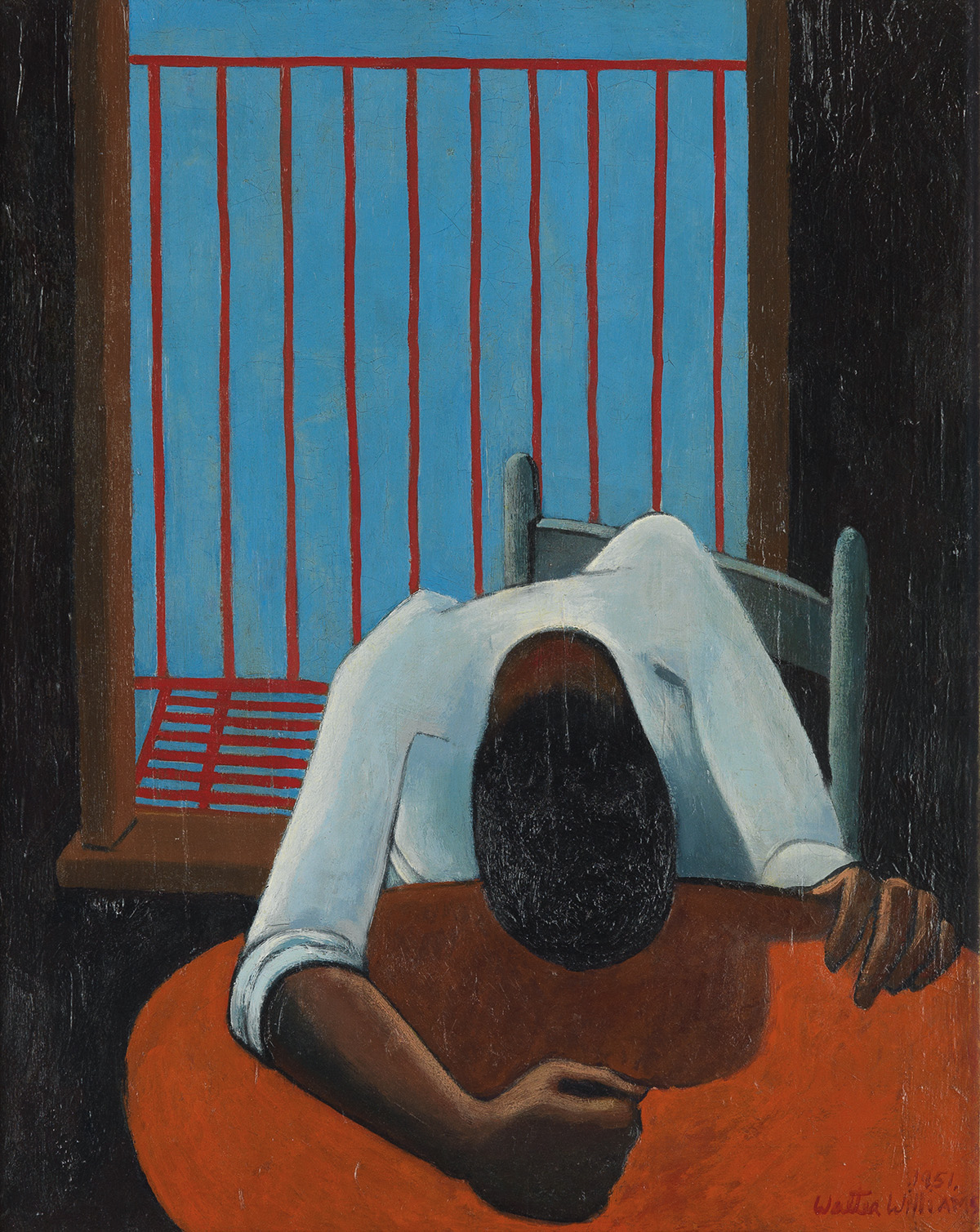 WALTER WILLIAMS (1920 - 1988) Untitled (Seated Man with Bowed Head).